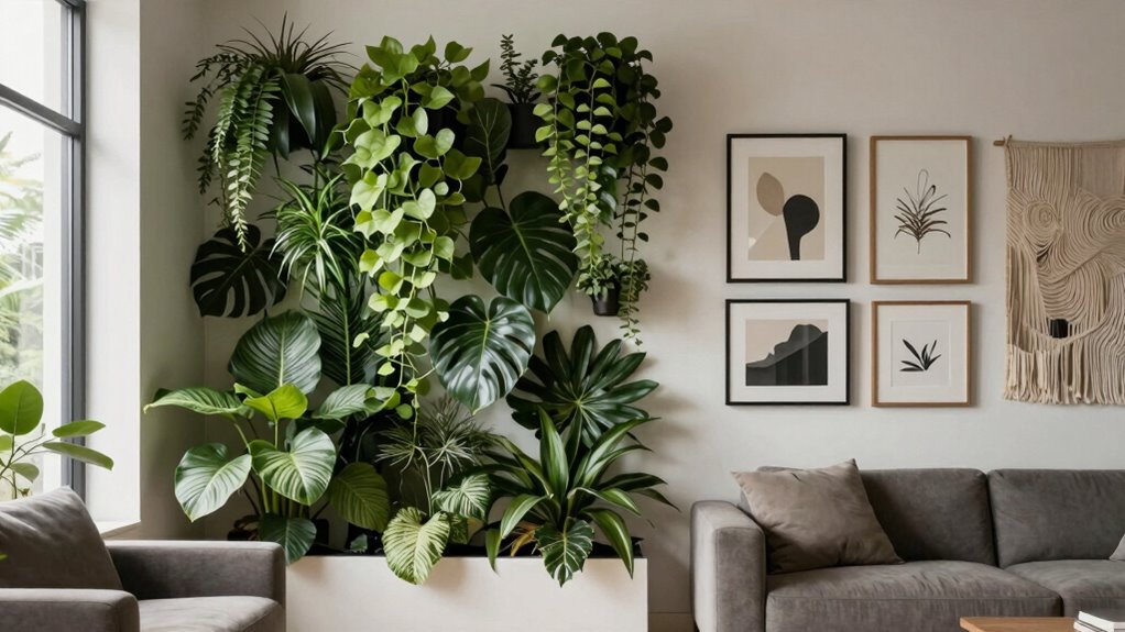 harmonizing plant walls decor