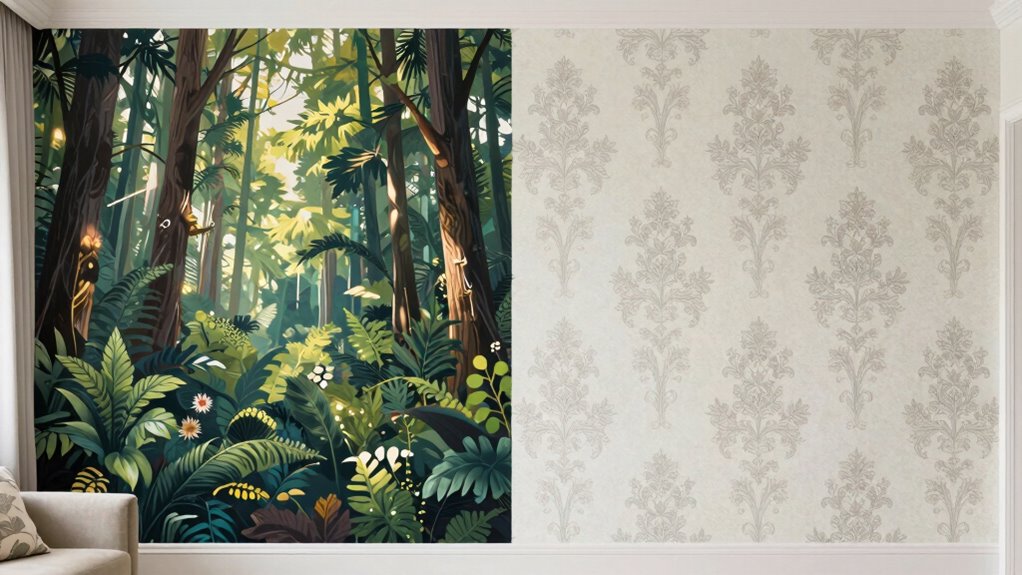 mural or wallpaper choice