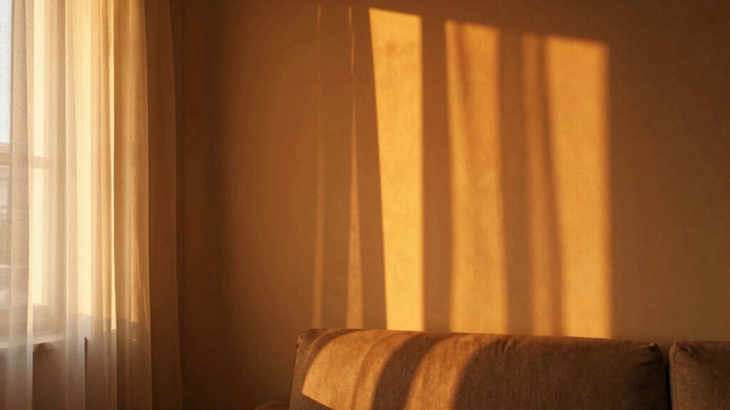 natural light alters wall colors