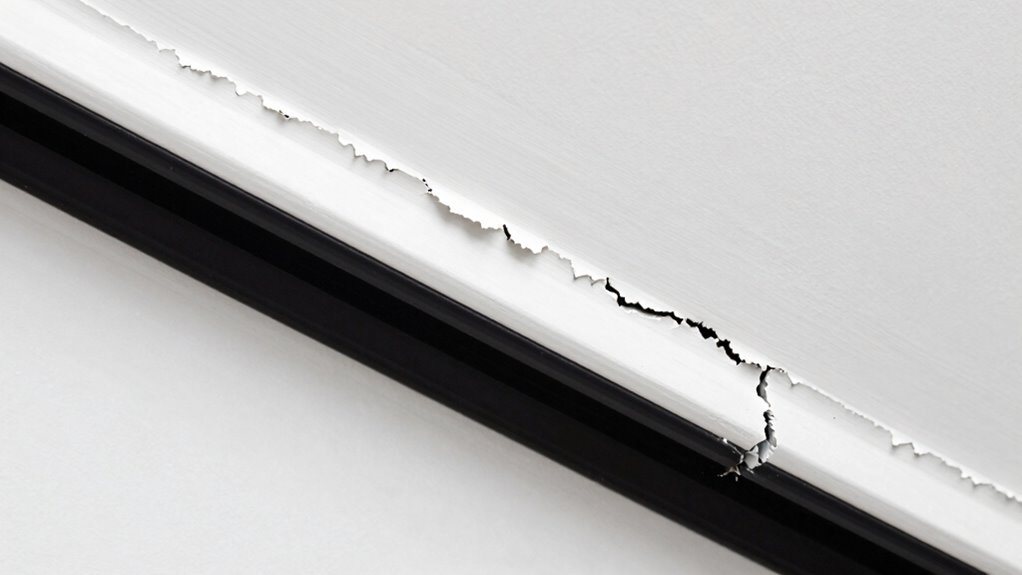 old caulk causes paint edges