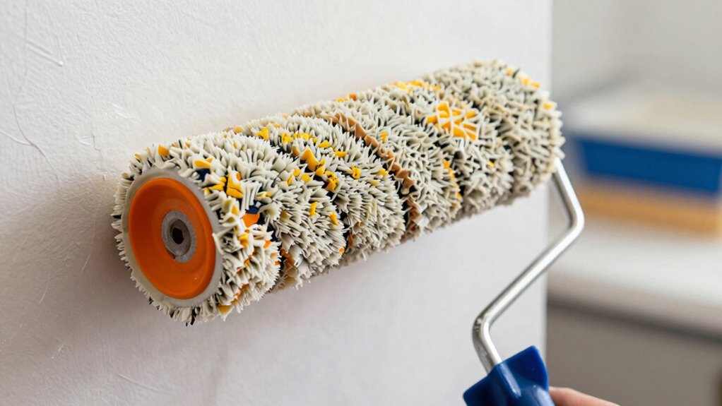 remove wet roller buildup