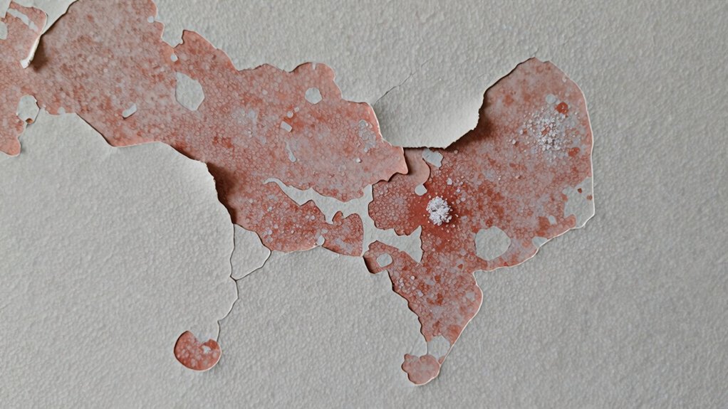 salt deposits cause paint blistering