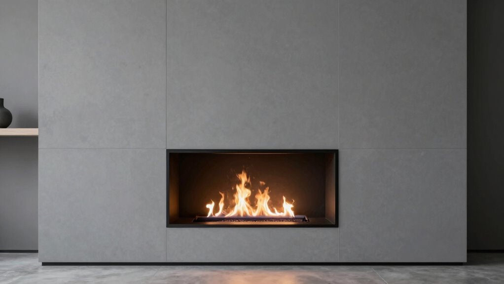 seamless recessed fireplace integration