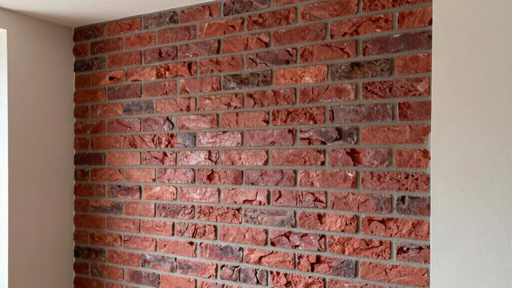 single wall faux brick