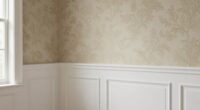 smooth wallpaper and wainscoting transition