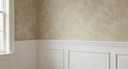 smooth wallpaper and wainscoting transition