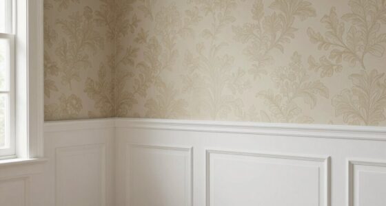 smooth wallpaper and wainscoting transition
