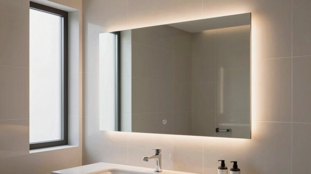 softening bathroom mirror shadows