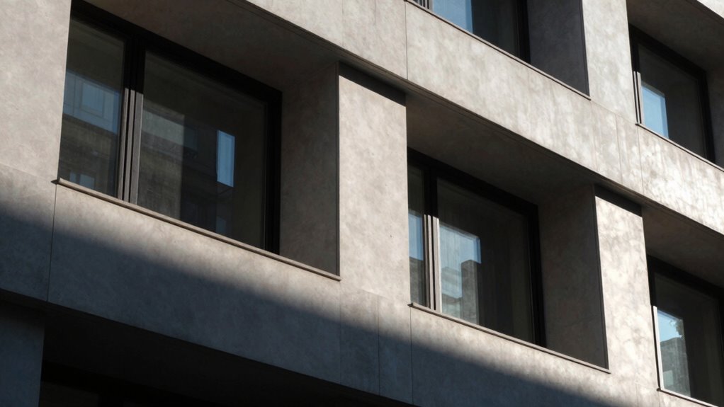strategic light and material contrast