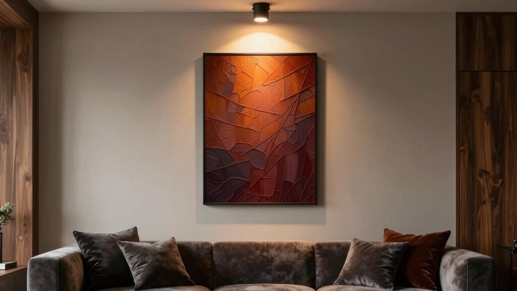strategic lighting enhances art
