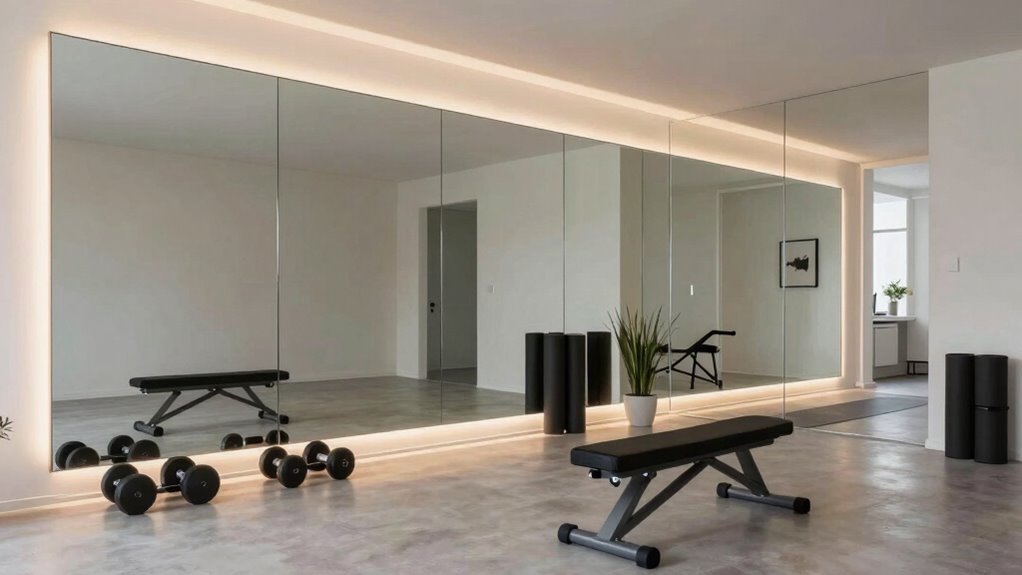 stylish balanced mirror integration