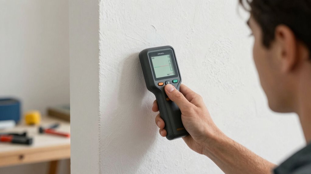 verify wall scanner readings