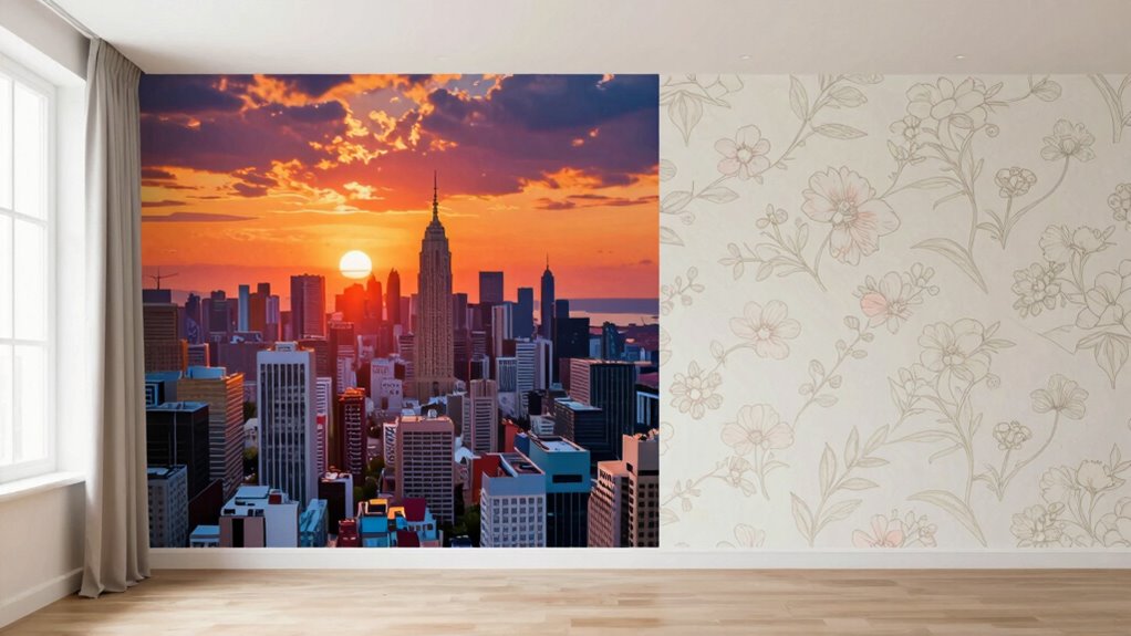 wall mural vs wallpaper
