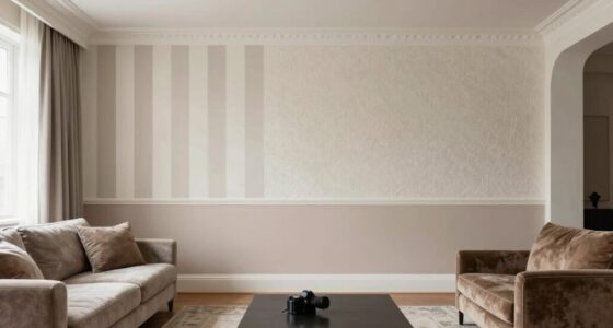 wall treatments alter room proportions