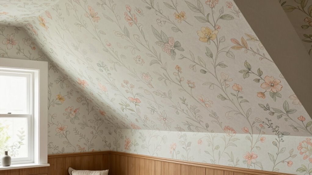 wallpaper tips for sloped ceilings