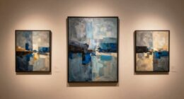warm light enhances cool artwork