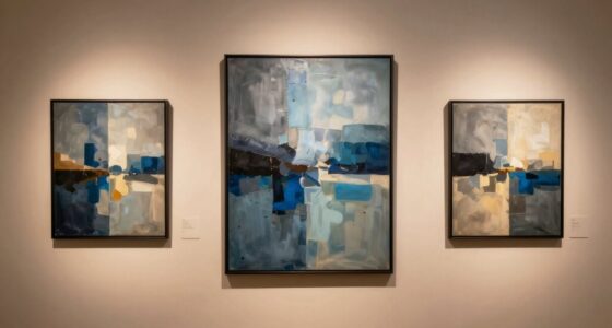 warm light enhances cool artwork