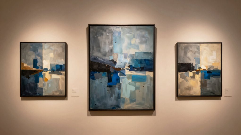 warm light enhances cool artwork