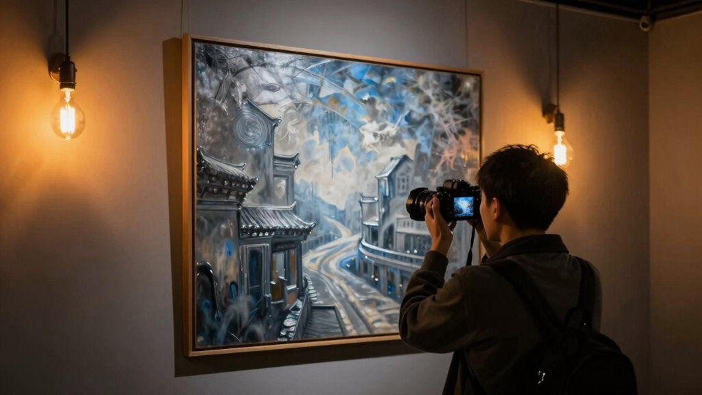 warm lighting enhances cool art