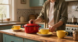 A Dark and Awkward Kitchen Got a Colorful Vintage-Inspired Redo