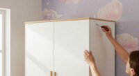 An IKEA PAX DIY and a Dreamy Mural Transformed this Tiny Bedroom