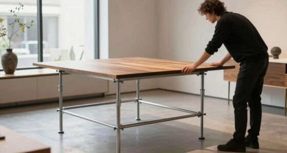 Dezeen Showroom New Releases newsletter includes scaffolding-like table