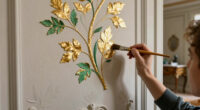 Gold Leaf and Foliage Motifs Plaster This Paris Left Bank Apartment