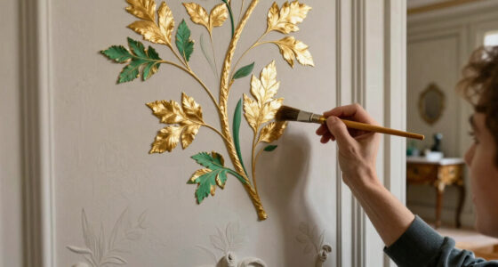 Gold Leaf and Foliage Motifs Plaster This Paris Left Bank Apartment