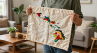 Handmade Hawaiian Islands Map