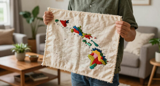 Handmade Hawaiian Islands Map