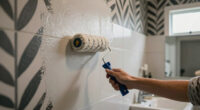 Her Paint DIY Completely Redid the Unfunctional Bathroom — It Looks Like Wallpaper