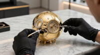 Louis Vuitton Offers a Soccer Ball-Shaped Gold and Diamond Clock as Part of a Special Collaboration