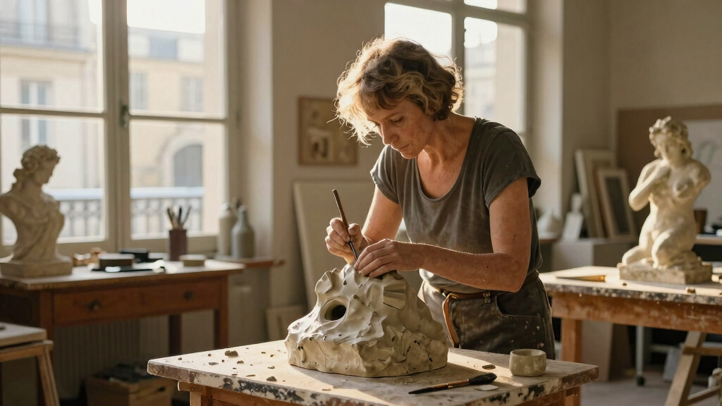 Rare Film of Sculptor Auguste Rodin Working at His Studio in Paris (1915)