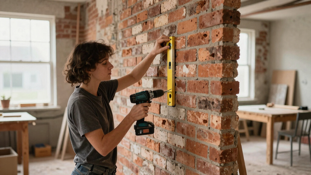 students turn reclaimed bricks into walls that can be assembled, dismantled, and rebuilt