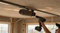 Supporting garage door motor and supports during drywall install