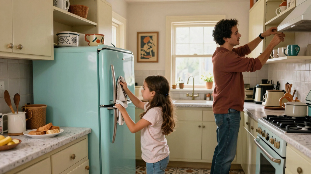 A Father-Daughter Duo Turned Her 90s Kitchen into a Vintage-Inspired Dream
