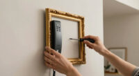 A Simple Gilded Frame Turned An Ugly Intercom Into A Conversation Starter