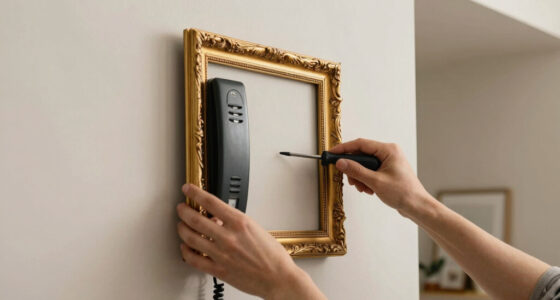 A Simple Gilded Frame Turned An Ugly Intercom Into A Conversation Starter