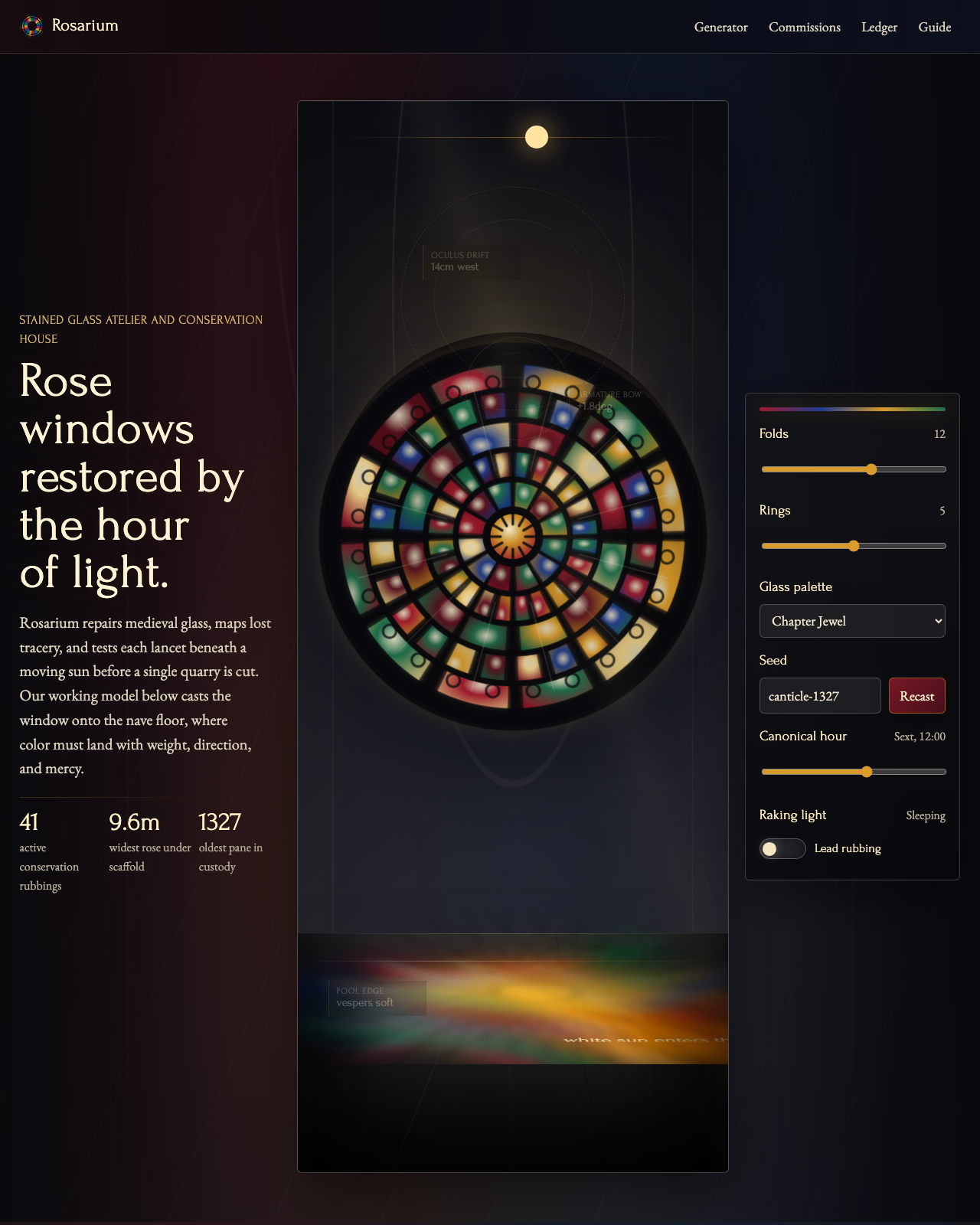 Live view of Rosarium Atelier | Cathedral Rose Window Restoration