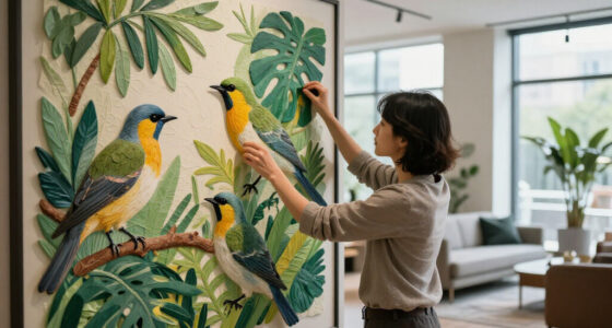 Lifelike Birds Emerge from Foliage in Painted Paper Reliefs by The Paper Ark