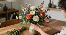 Skip Vases — This Stunning DIY Floral Arrangement Uses A Lamp