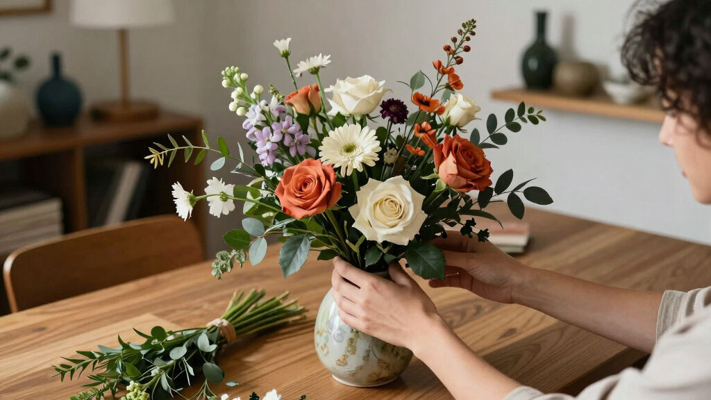 Skip Vases — This Stunning DIY Floral Arrangement Uses A Lamp