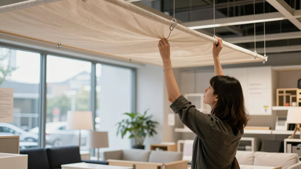The IKEA Store Convinced Me To Hang Room Dividers From The Ceiling