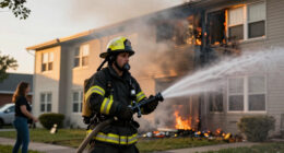 Firefighters Battle Blaze At 3-Story Apartment Building In DC - WTOP