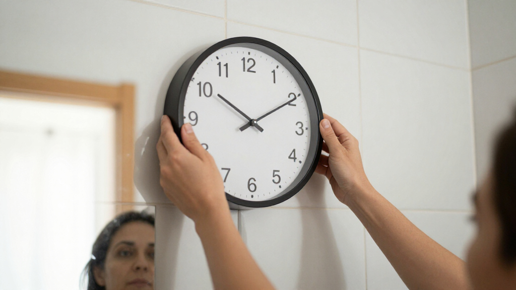 I Moved A Clock To My Bathroom, And It Changed My Morning Routine Forever