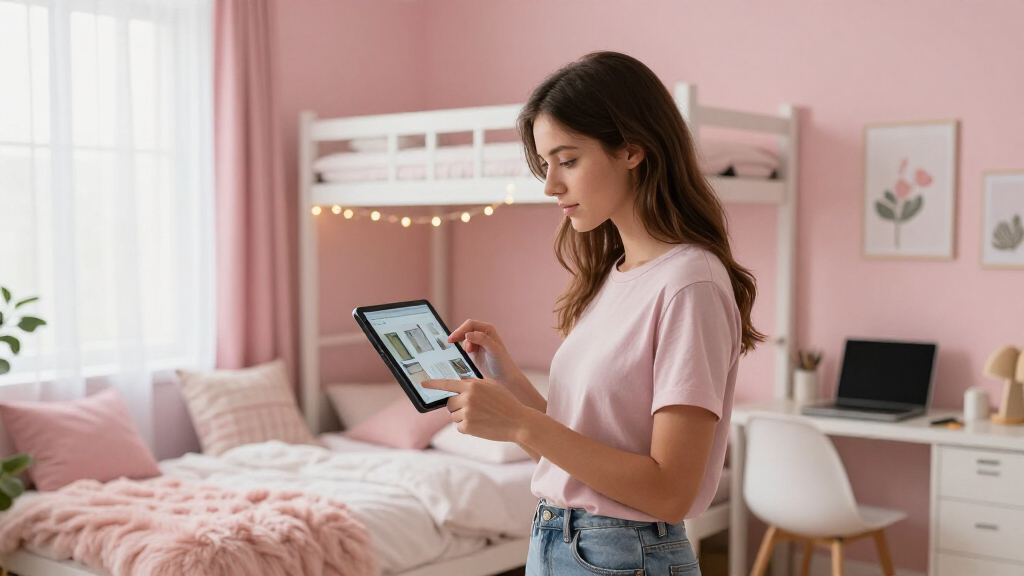 See How We Used Our New 3D Design Tool To Create This Soft Girl Dorm Room