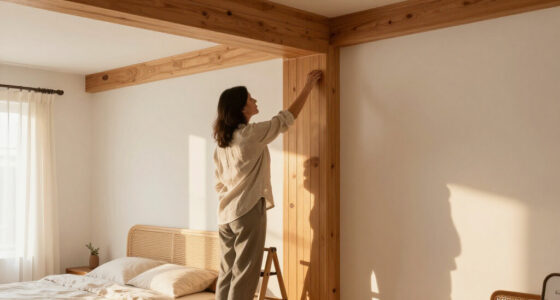 A Structural Beam Was An Eyesore In This Bedroom — She Added Paneling To Disguise It