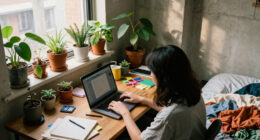 A Tiny Corner Of An NYC Bedroom Became The Most Inspiring Office