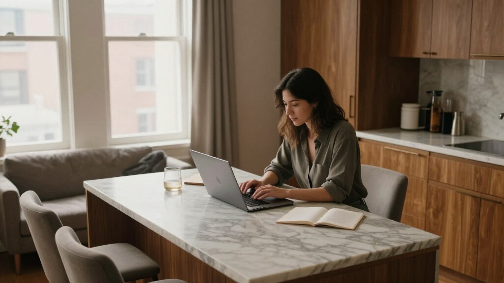Podcaster Amanda Hirsch’s NYC Apartment Feels Like A Quiet, Hotel-Like Escape From The City