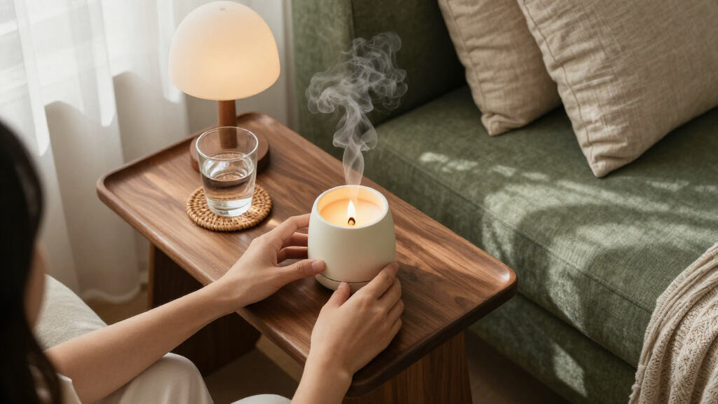 This Clever Diffuser Looks Just Like A Scented Candle — Without The Flame Or Smoke